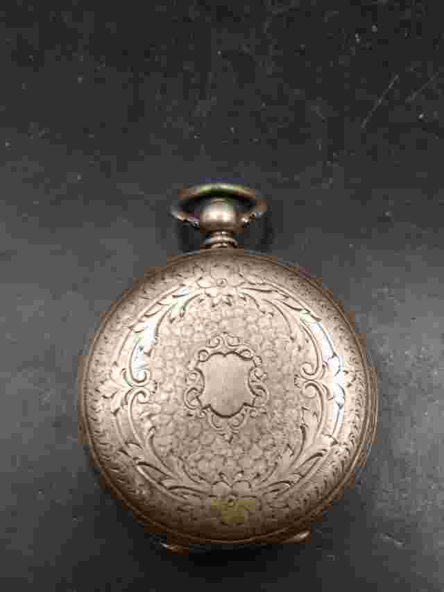 Rare Antique Fine Silver Julien Geneve Pocket Watch Non Runner Needs Attention