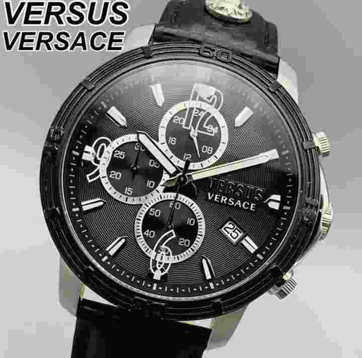 Watch Versus Versace Silver Black Men Chronograph Quartz