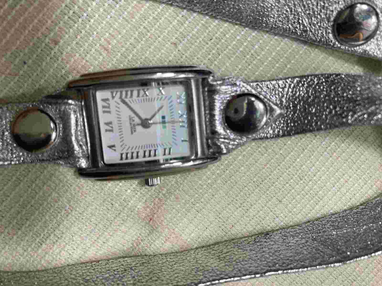 Woman's La Mer Collections Silver Wraparound Watch