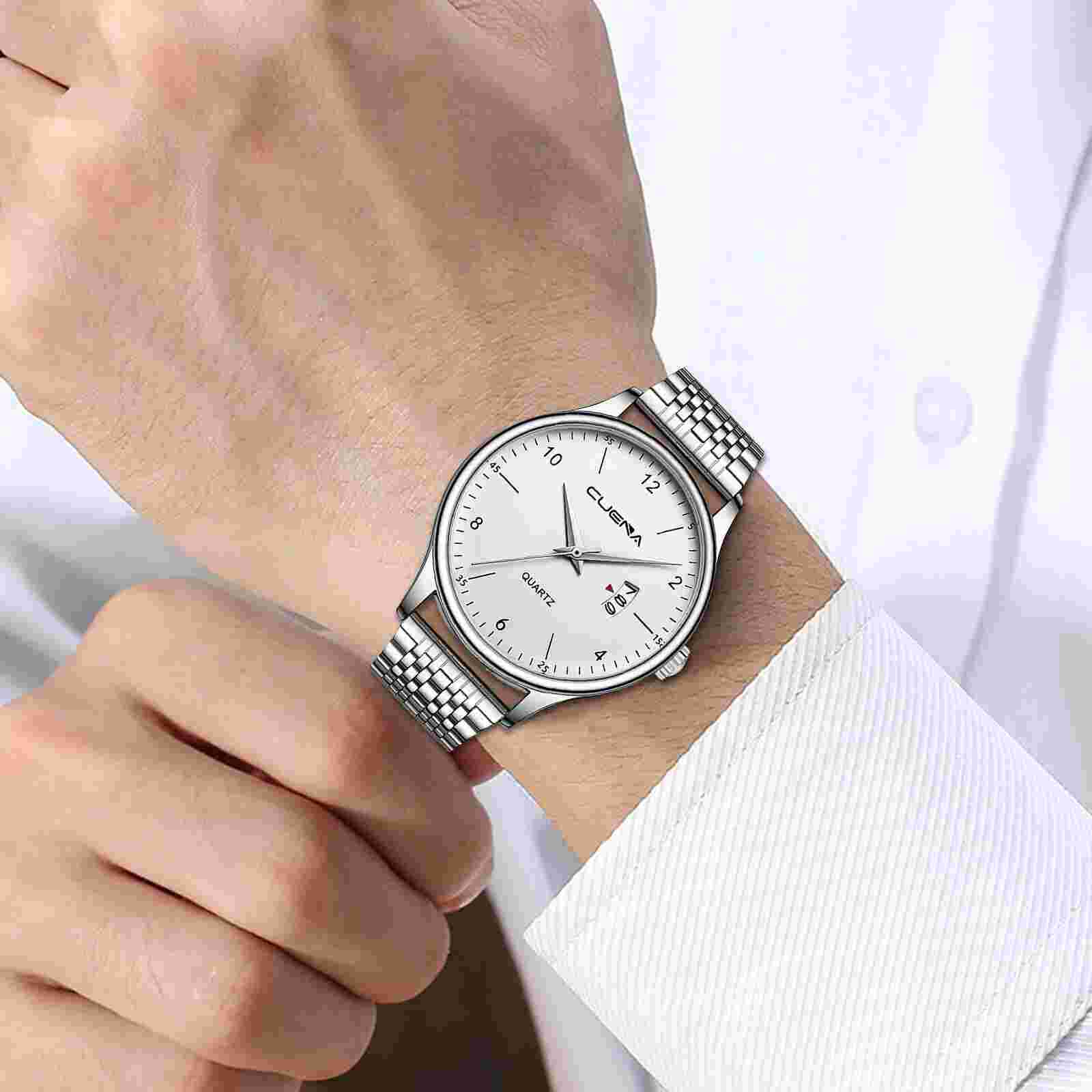Men's Watch Wrist Watches New Waterproof Man Business Stainless Steel Luminous