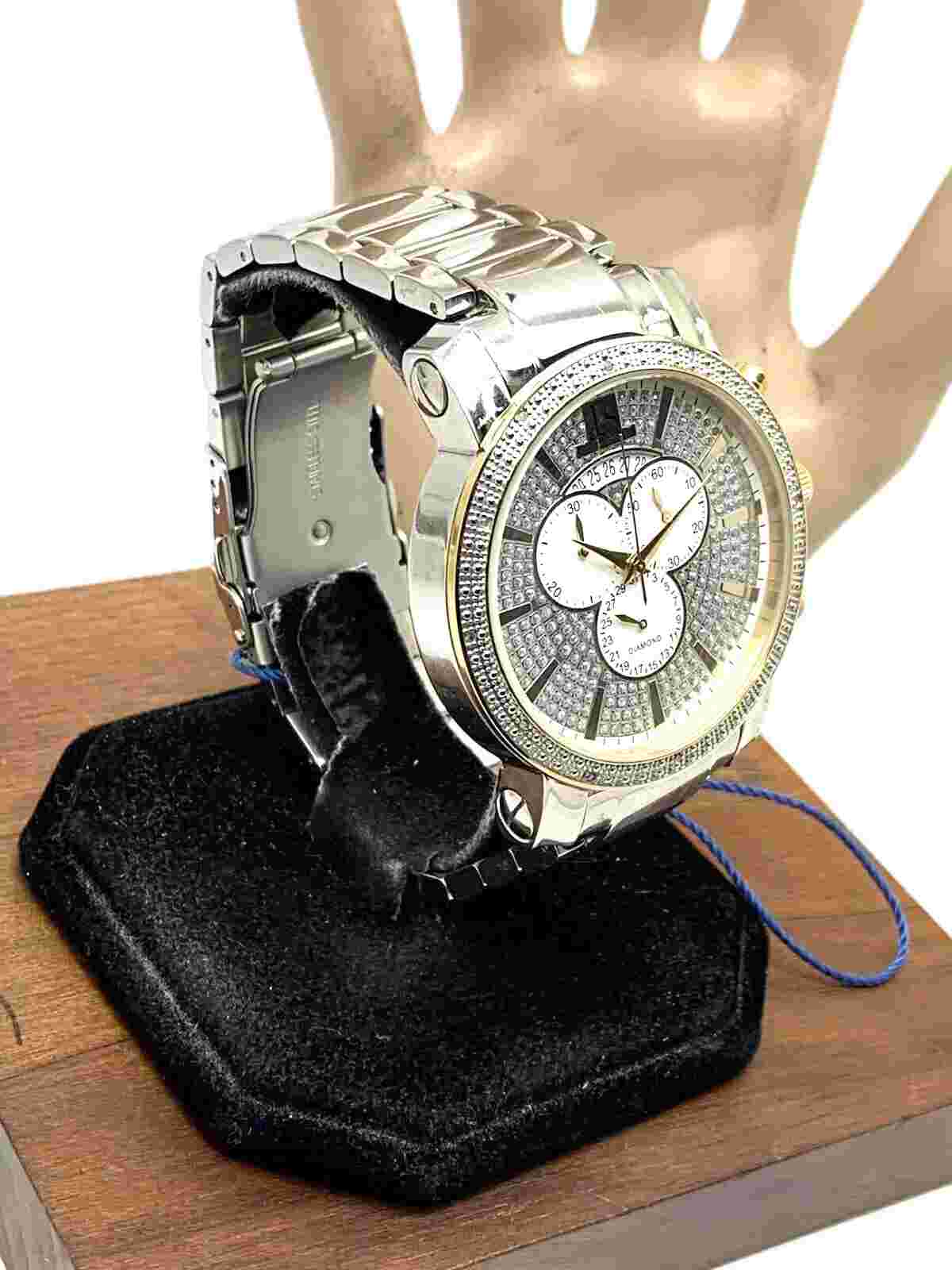 Joshua & Sons Men's Watch JS56 Quartz Chronograph Two Tone Stainless Steel 46mm