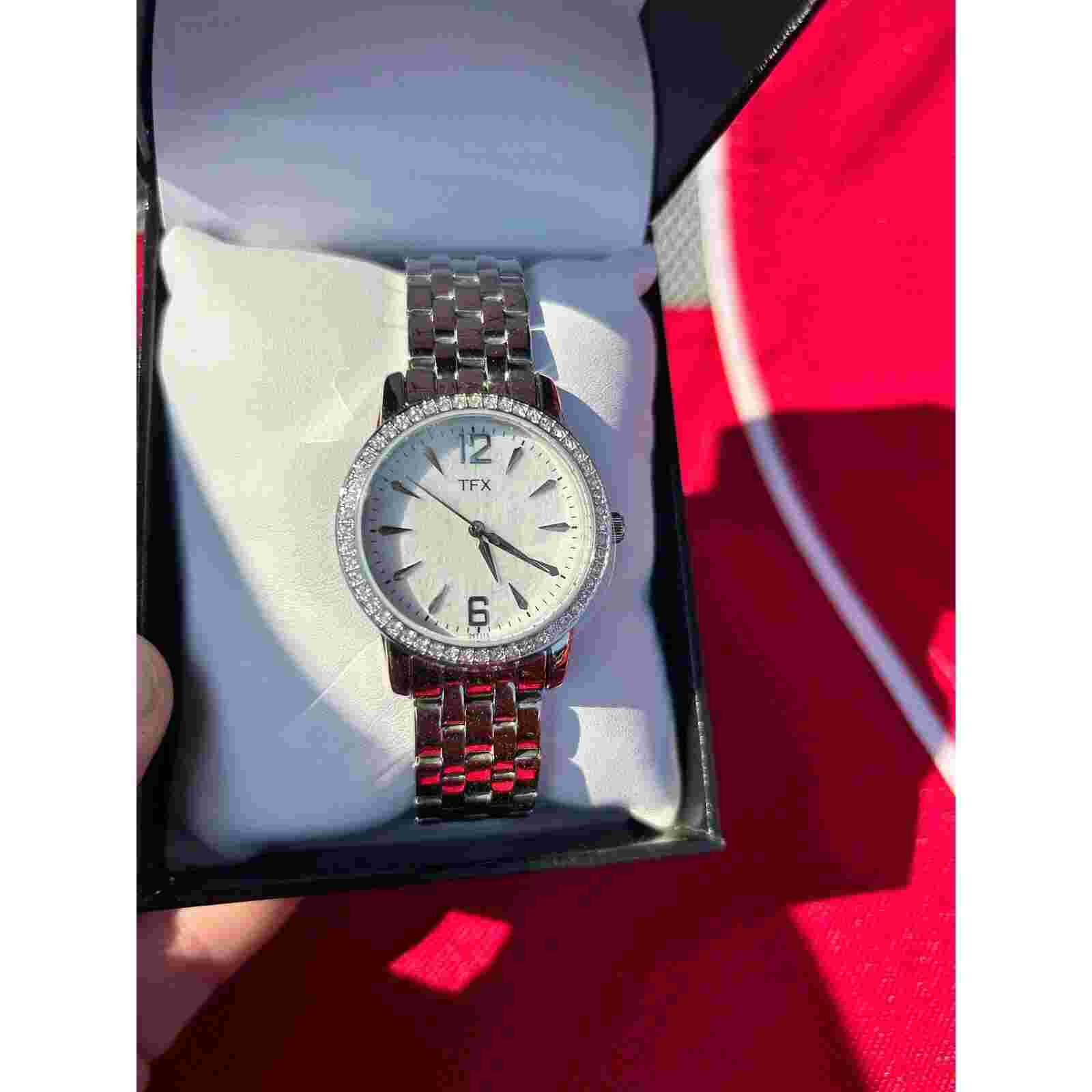NEW in Box TFX Women’s Wrist Watch 36T115 Silver Bling