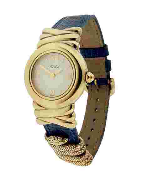 Tabbah Premier Ladies Gold-Plated Silver Wristwatch w/ serpent decoration 26mm