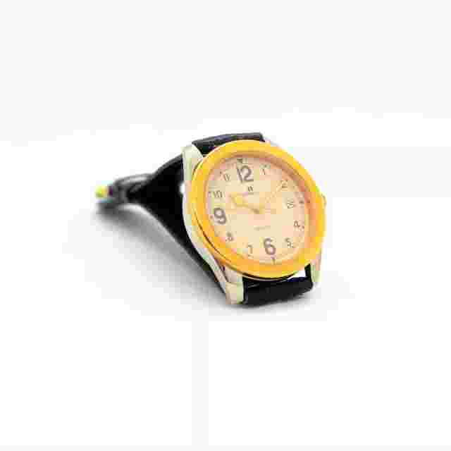 Quartz Watch Breil 1099H in Bicolor Steel with Date and Black Strap