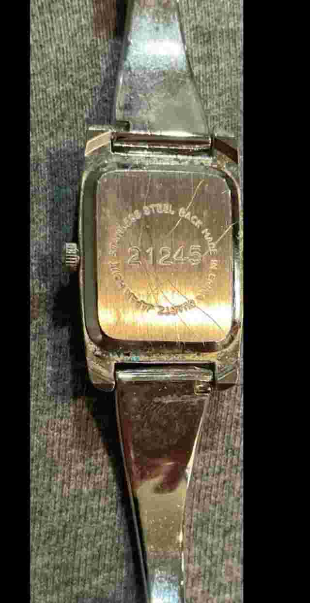 Vintage Minicci silver  Band blue face women’s wrist watch