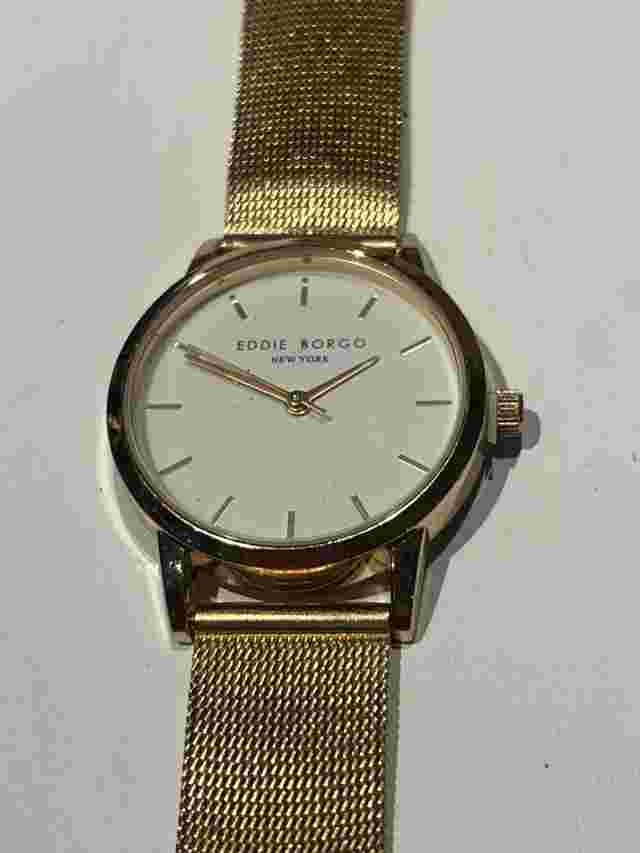 Vintage Eddie Borgo NY White Round Dial Rosegold tone Watch NWOT