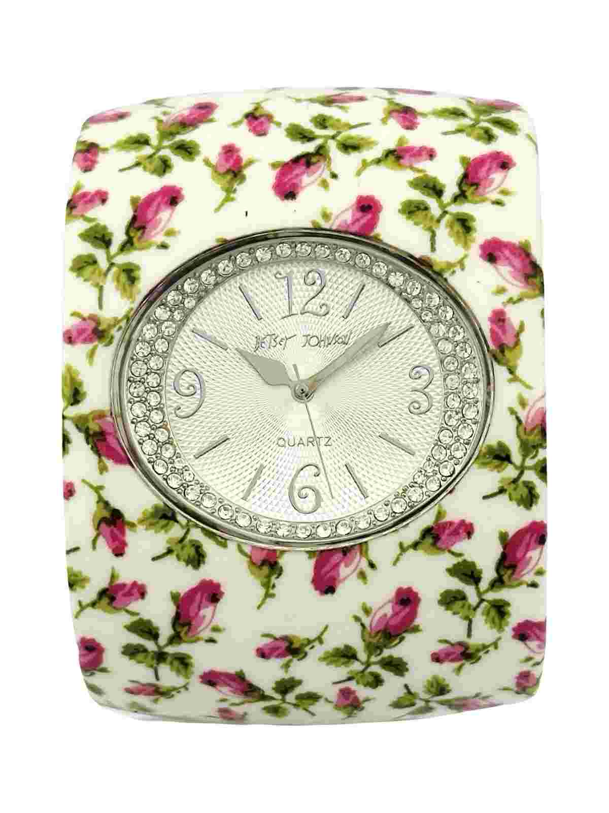 Betsey Johnson BJ7021 Ladies Floral Bracelet bangle Cuff Band Watch