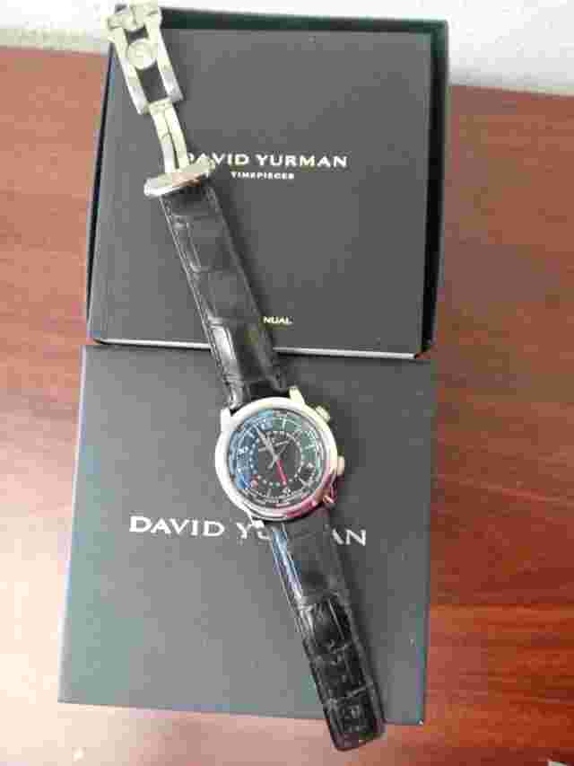 Reloj David Yurman BLK DL GMT Clásico 43 MM STL Whatc Auto 43 MM BKMA
