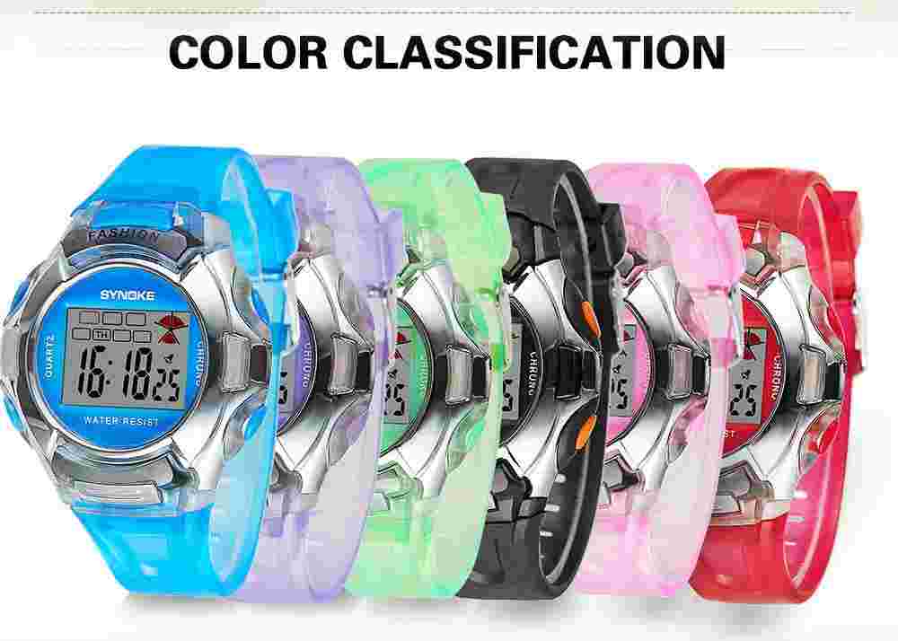 Fashion Electronic Digital Waterproof LED Display Watch For Girl Boy Kids Gift