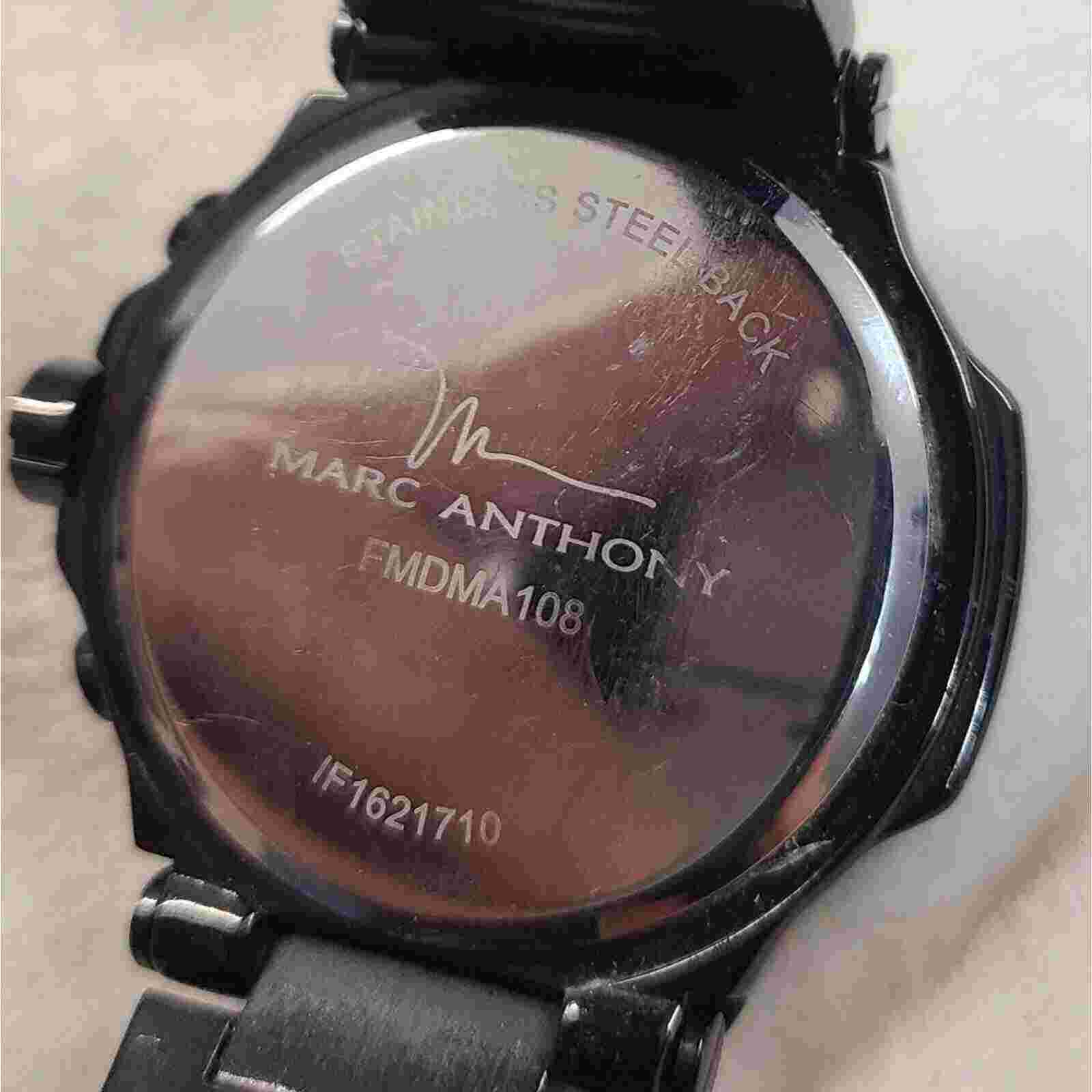 Marc Anthony Men's Black Stainless Steel Watch