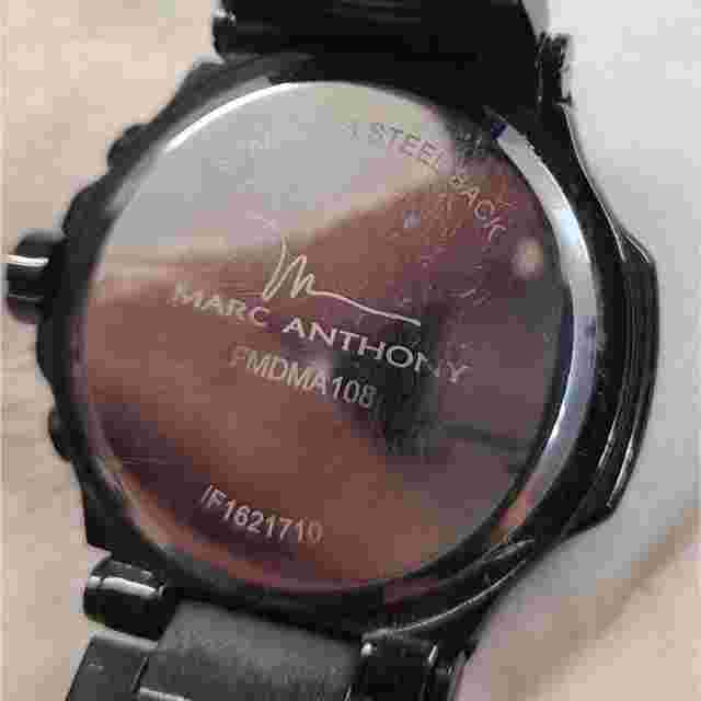 Marc Anthony Men's Black Stainless Steel Watch