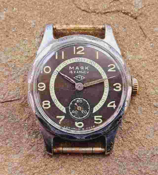 Vintage Mayak Military Watch PChZ Watch Soviet Union Made in USSR