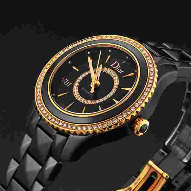 Chris Dior Black eight, L, Crmc blk, Blk diam-D,RG crmc Diam