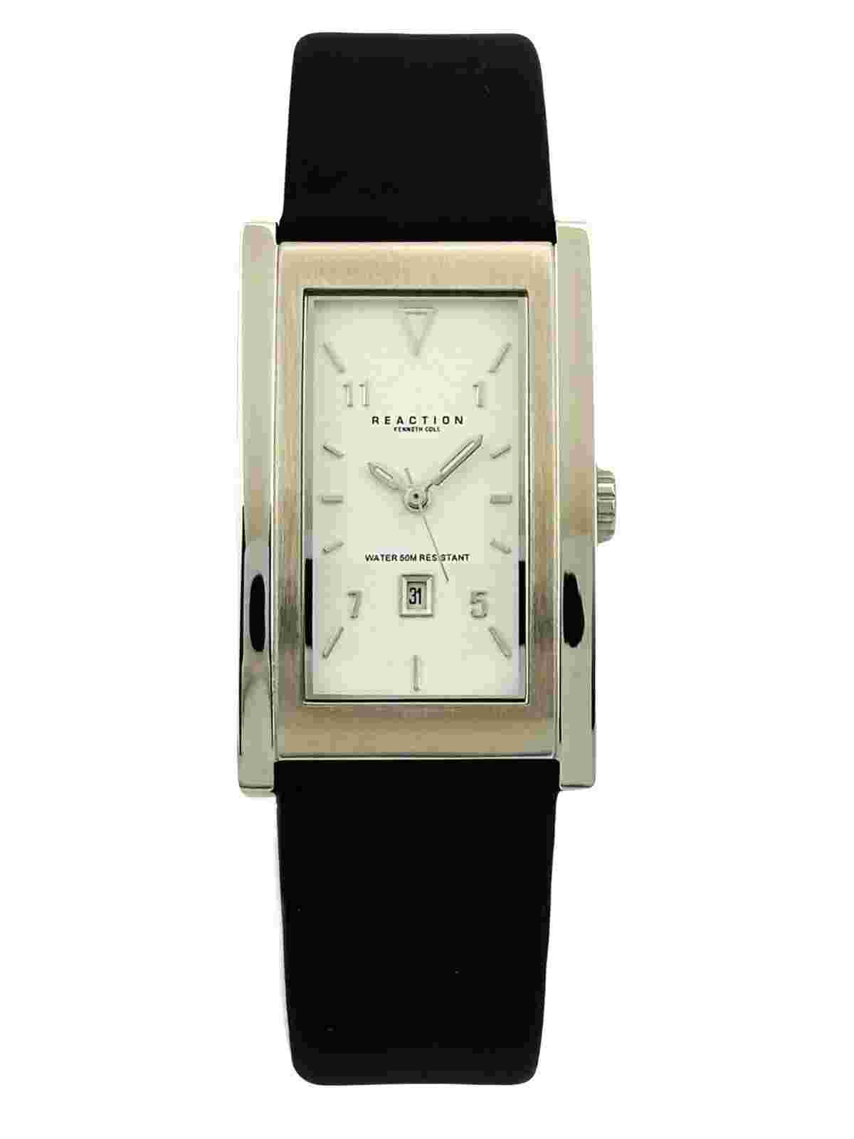 Reaction By Kenneth Cole RK1002 Watermark White Dial Polyurethane Strap Watch