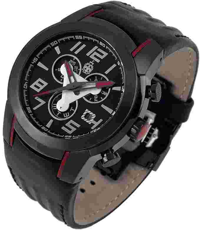 Burgmeister Johannesburg Luxury Gents Black Leather Chronograph BM701-622A