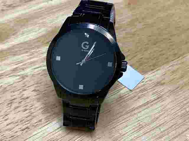 Unused G By Guess Quartz Watch G10954G1 Men All Black Japan Movt New Battery 8"