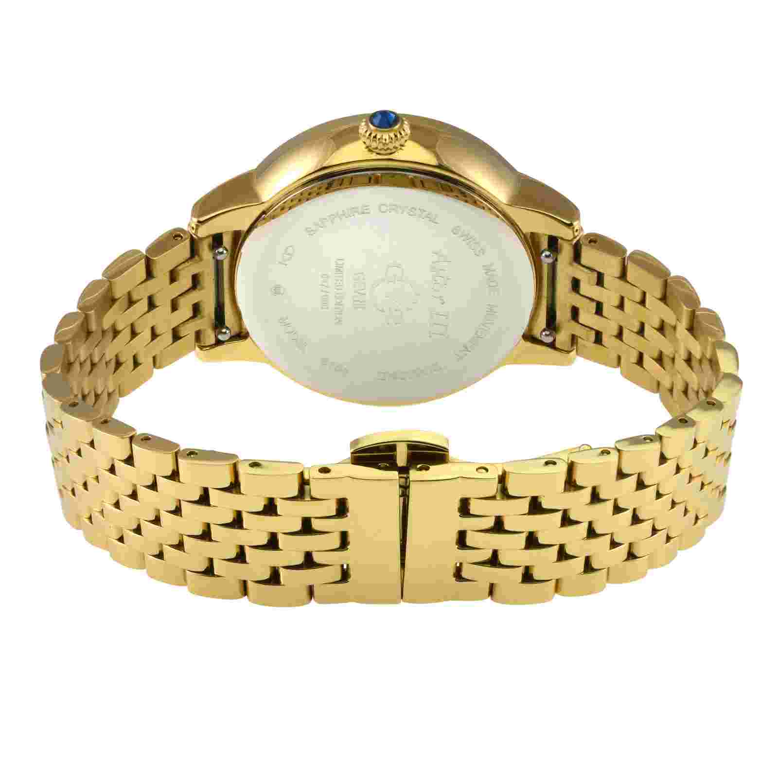 Gv2 By Gevril Women's 9152B Astor III Diamond Gold IP Stainless Steel Wristwatch