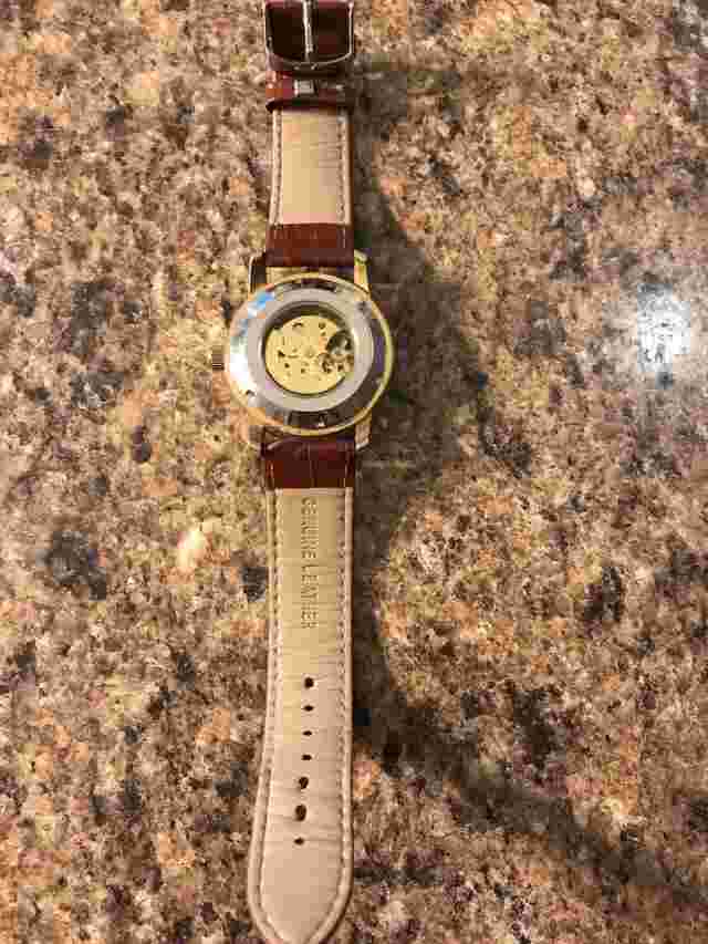 Sewor Mechanical Hollow Glass Through Bottom Mens Watch