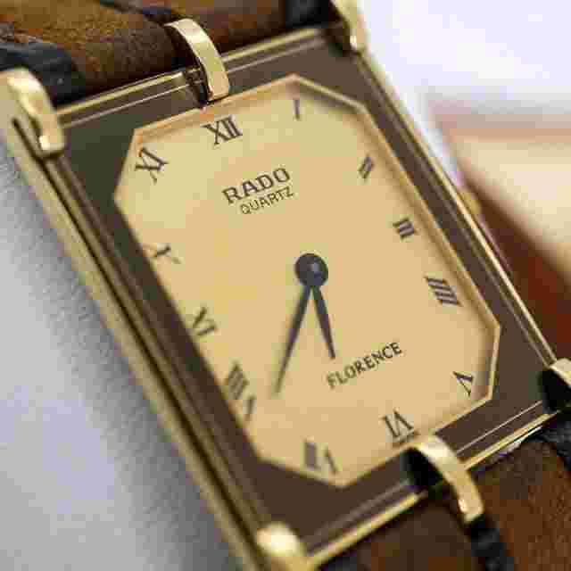 Rado Florence Quartz Watch Antique Design Genuine Leather Band Working