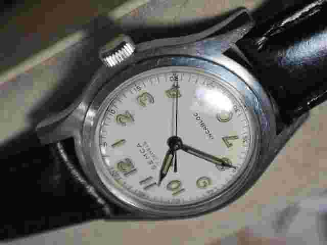 Vintage 1960s SEMCA Boy Size S. S 17J Manual Wind Men's Military Watch