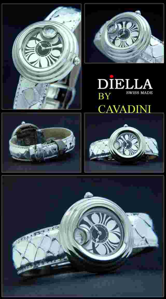 Luxury Cavadini Women's Watch Design Piece Extra Vaganza Reptile Band Swiss Made