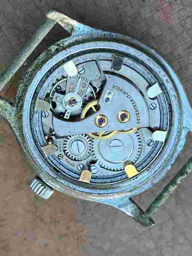 Vintage Working Wristwatch BUTEX Hand Wind Mechanical Watch Military 24hr Dial