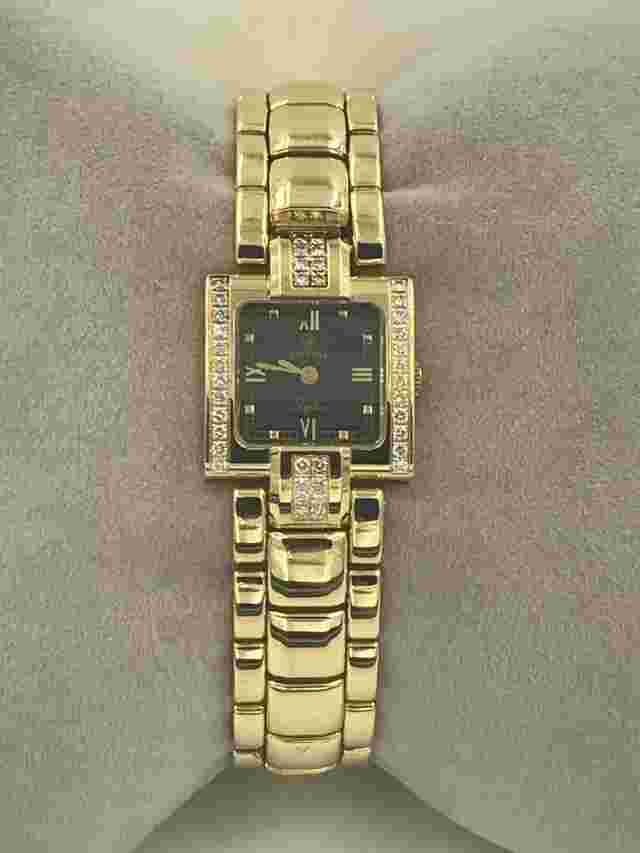 FESTINA 18K Gold w/ Sapphire Crystal Ladies Watch Diamond Bezel