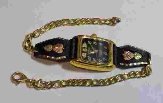 Vintage 14k Black Hills gold wristwatch.