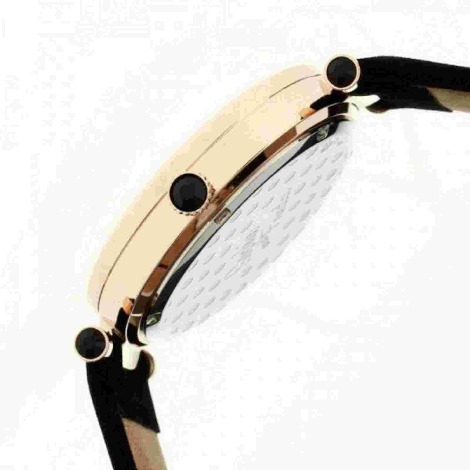 NEW Sophie and Freda SF3006 Women Montreal Diamond Date Black MOP RoseGold Watch