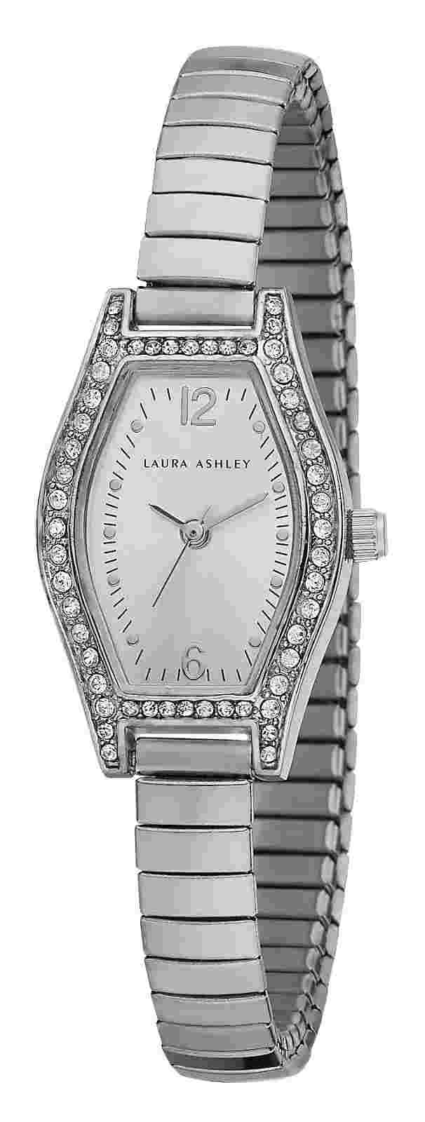 Laura Ashley Women's Expandable Crystal Bezel Bracelet Watch (LA31010)