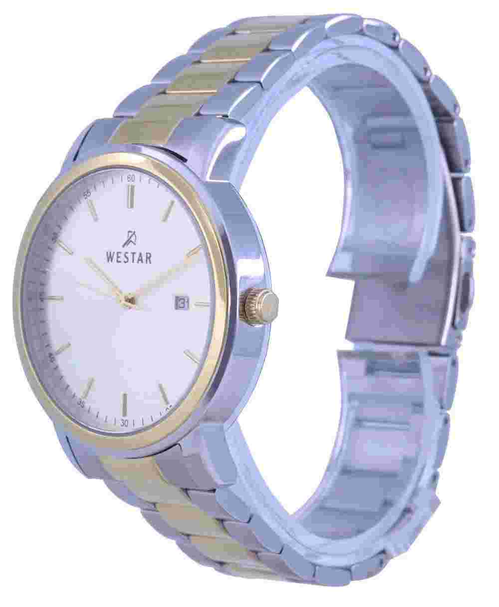 Westar 50243CBN102 Silver Dial Two Tone Stainless Steel Quartz Analog 50M Watch
