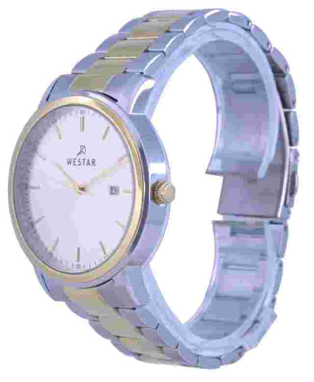 Westar 50243CBN102 Silver Dial Two Tone Stainless Steel Quartz Analog 50M Watch