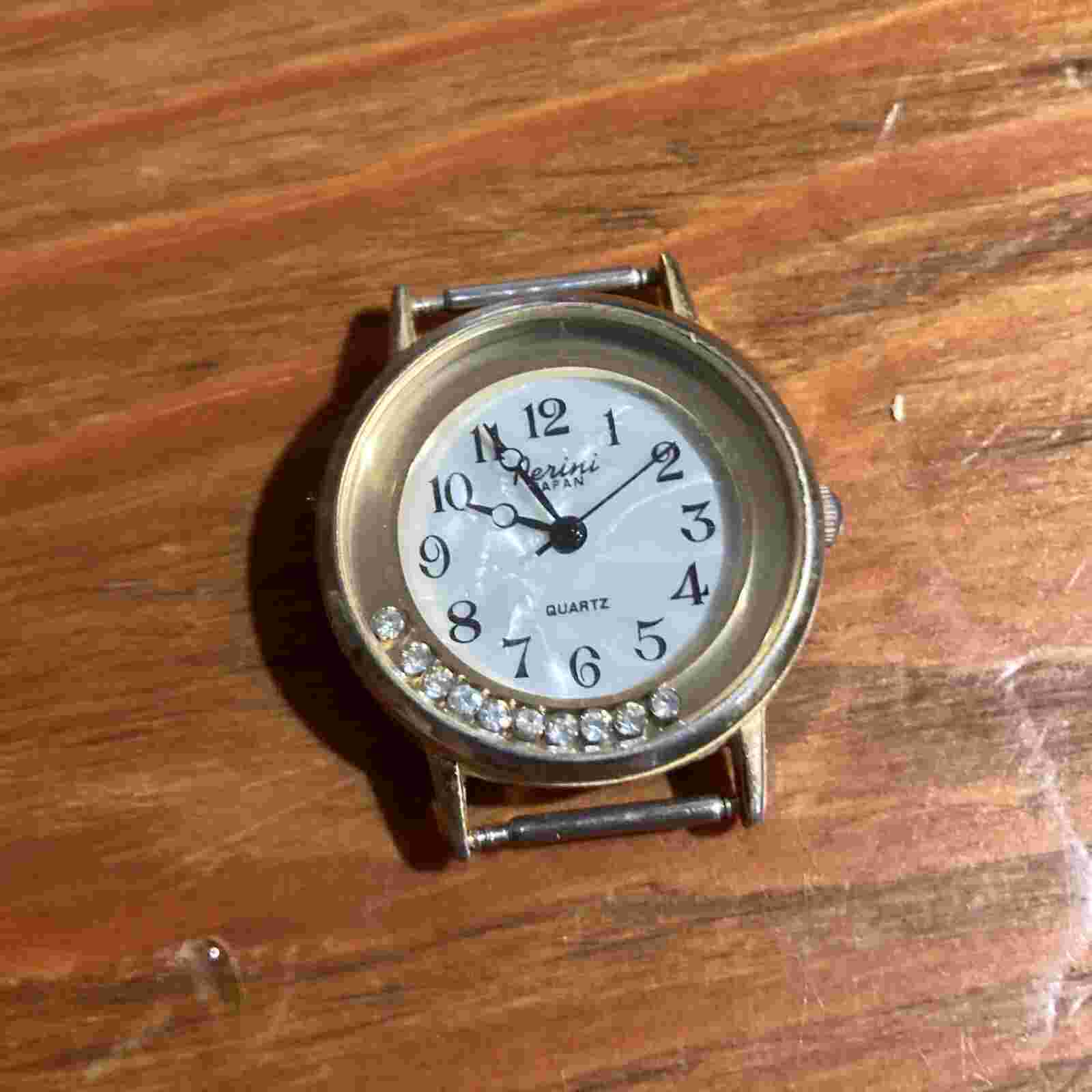 Vintage Women's Perini Analog Watch Works w New Battery MOP Dial Missing Band