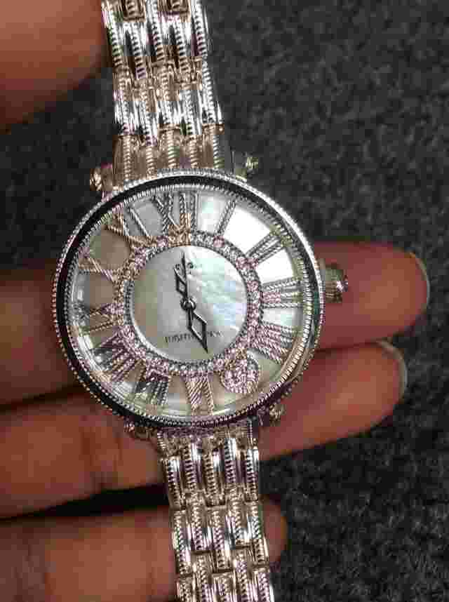 Beautiful Judith Ripka diamonique Face Stainless Steel  Watch