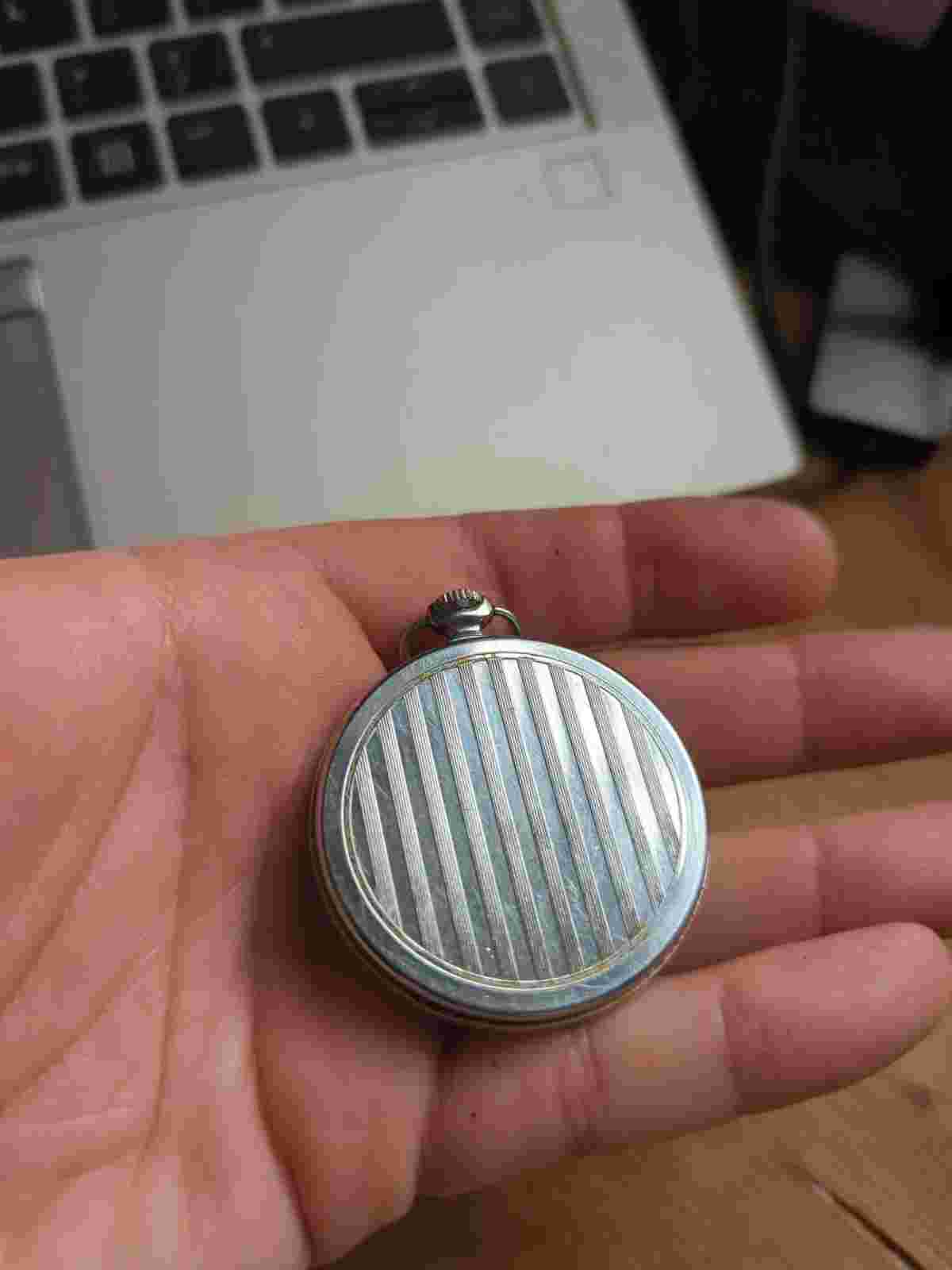 Soviet Vintage Pocket Watch Molnija, USSR Mechanical Pocket Watch Molniya,...