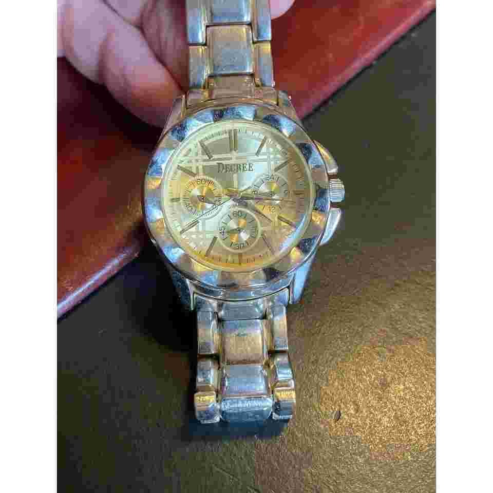 Women's 40mm Decree Watch, Silver Tone with Gold Tone Face, Thick Case