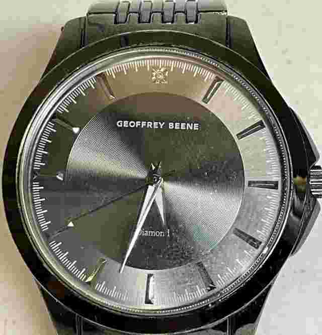 Geoffrey Beene Diamond Watch Model # GB8051GUN Working IN304