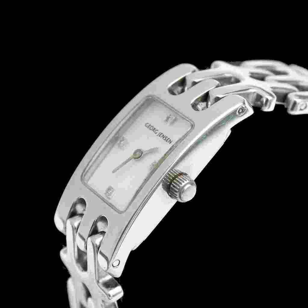 Georg Jensen. Ladies' Watch #376 with Diamonds - Edvard Kindt-Larsen.