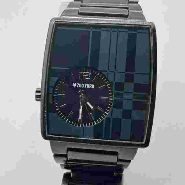 Zoo York Quartz Watch Men Black Barrel Japan Movt Steel Band Analog New Battery