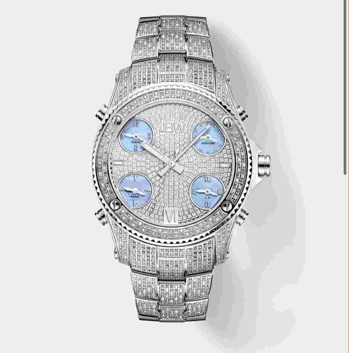 JBW Jet Setter Silver Men's Watch - JB6213C