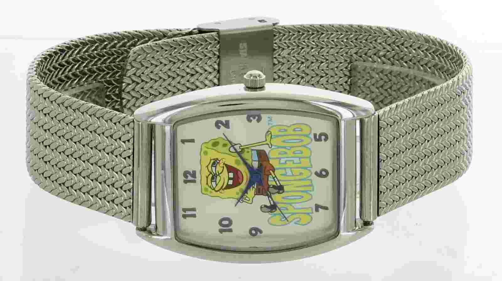 Collectable New Sponge bob watch silver tone Metal band  SPB138