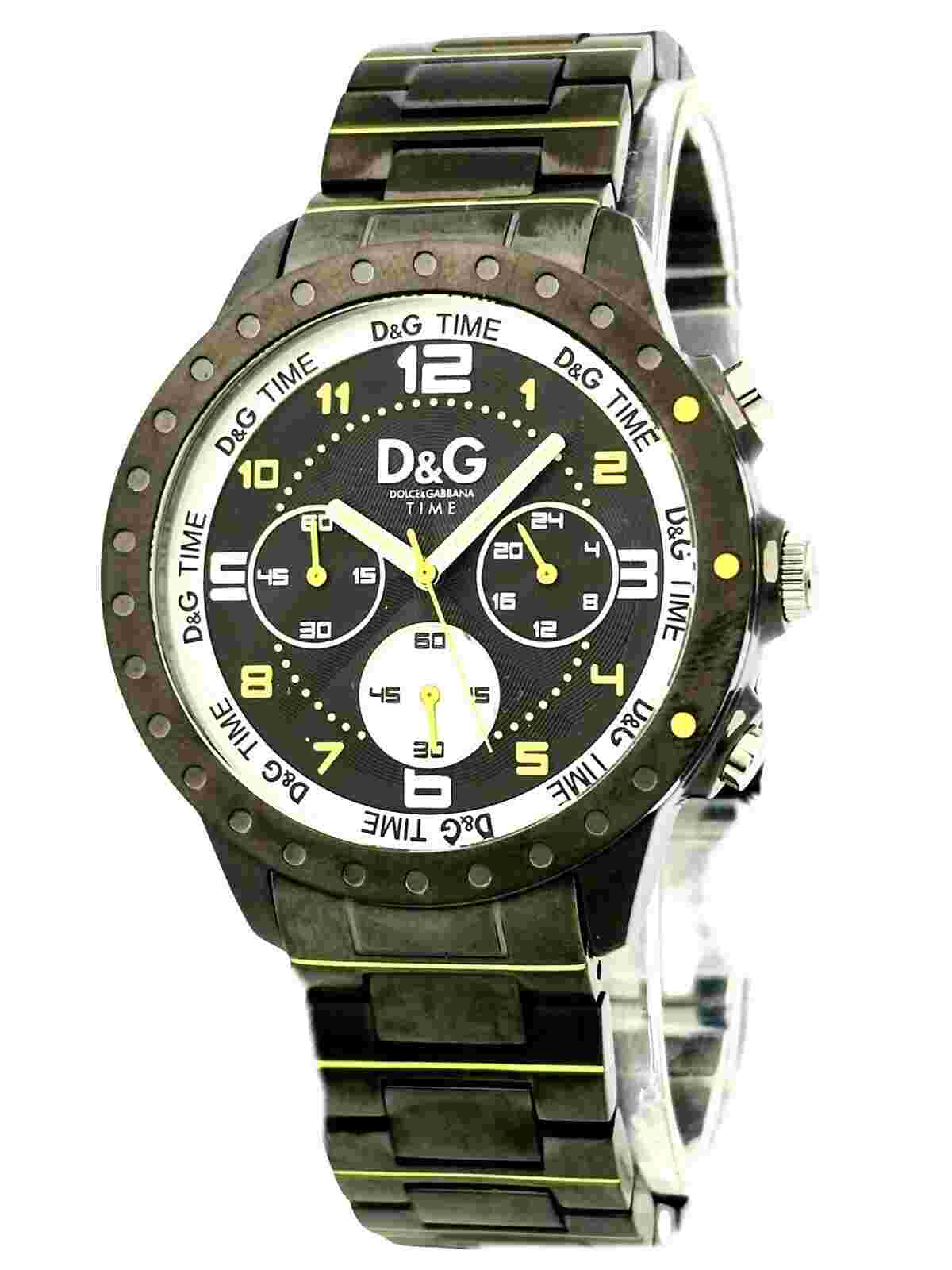 D&G Dolce and Gabbana DW0193 Navajo Chronograph Multifunction Gunmetal  Watch