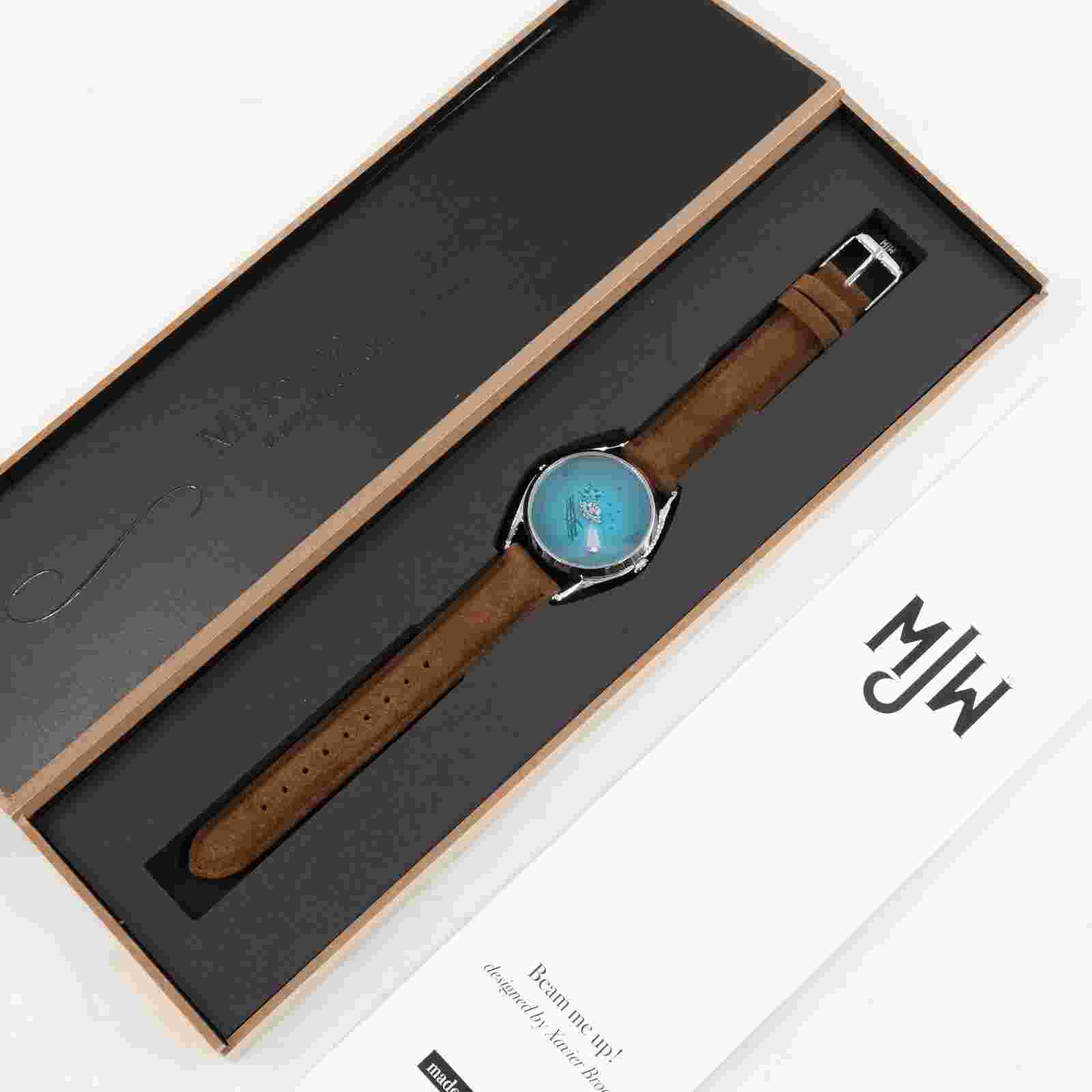 Mr Jones Watches Beam Me Up! Unisex 37mm Stainless Steel Watch by Xavier Broche