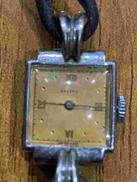 Vintage Swiss Made Britix Mechanical Ladies Rope Leather Watch -17mm -Works