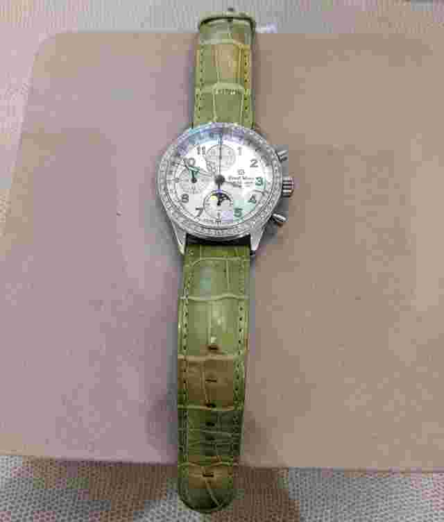 Ernst Benz Chronolunar Watch White MOP Dial 40mm Automatic Retail: $11,800 Used
