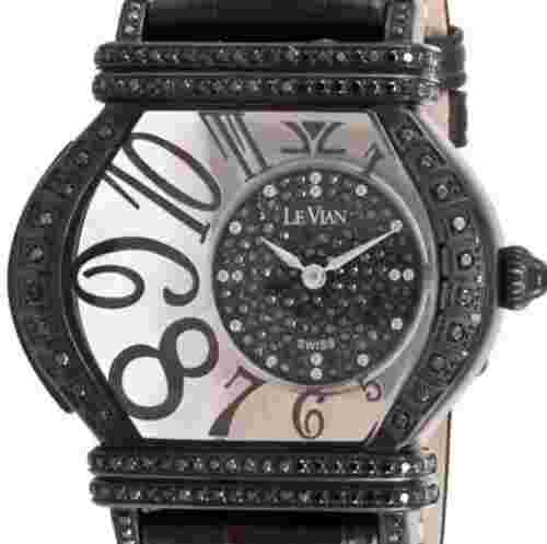 LE VIAN $6000 WOMEN'S 200+ DAZZLING BLACKBERRY DIAMONDS WATCH ZAG 120 FLOATER II