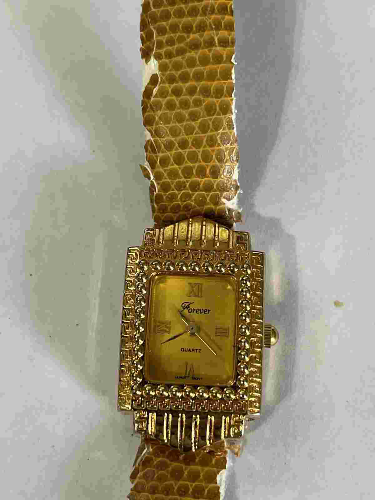 Forever Bright Yellow Unique Case Quartz Ladies Watch NEEDS BAND
