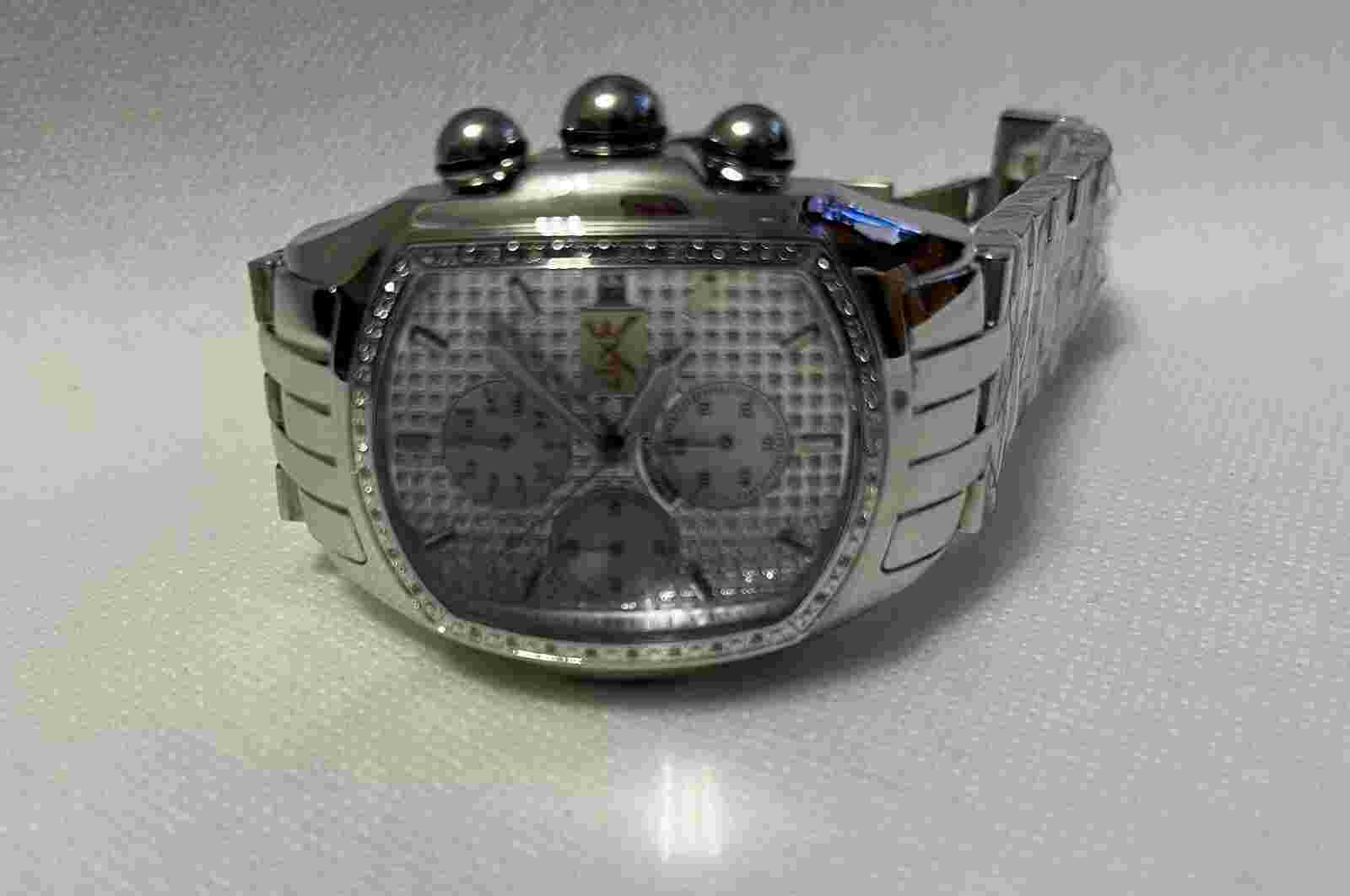 stainless steel diamond watch men LUXE