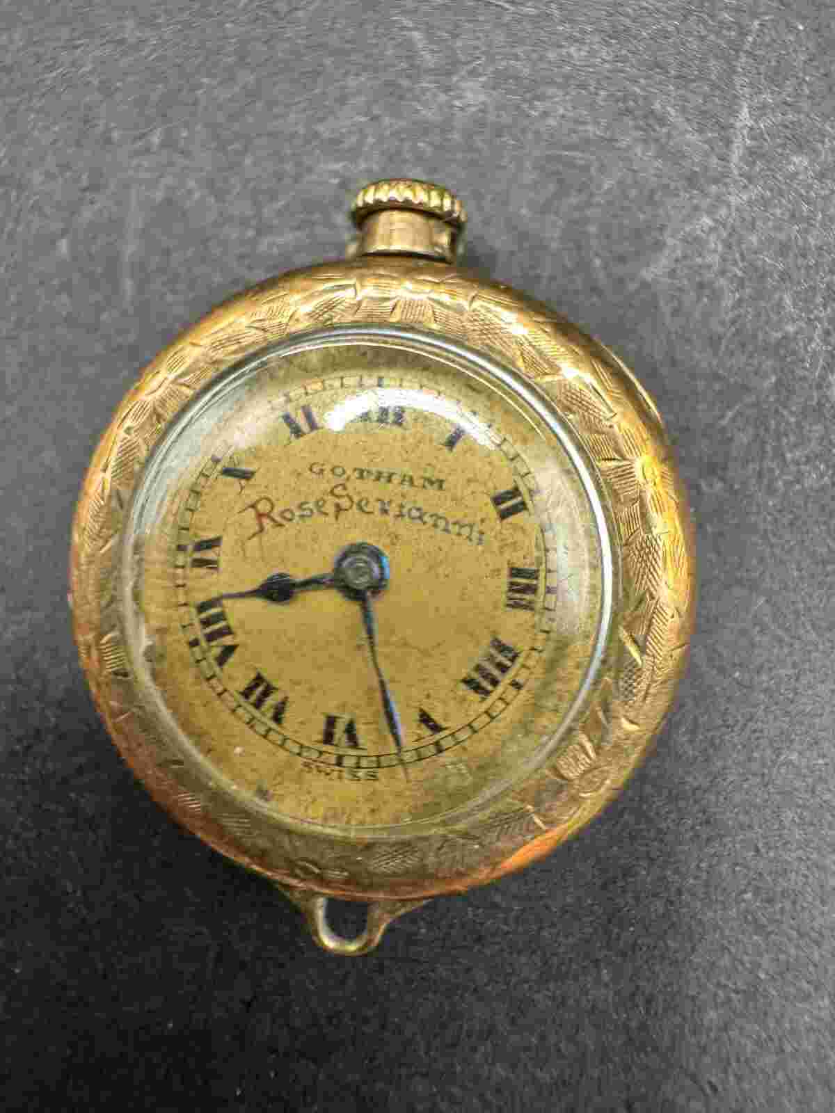 Gotham Rose Sevianni Swiss Women's Pocket Watch Wadsworth Guaranteed GF Case