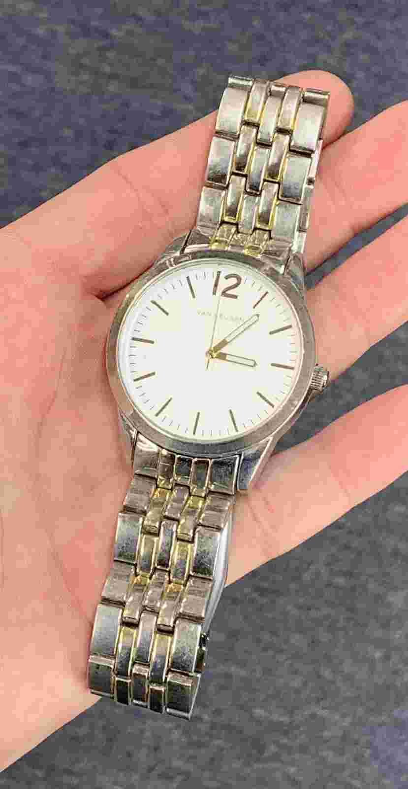 ⌚️Men’s Van Heusen VAN2526BU Gold Tone Stainless Accutime Quartz Watch